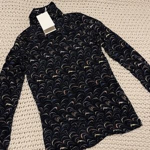 ULLA JOHNSON SWIRL MESH TURTLENECK